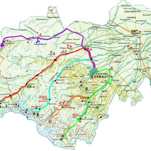 Карта автомобильных дорог кбр