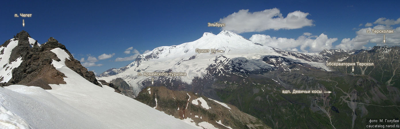 Эльбрус панорама с Чегета