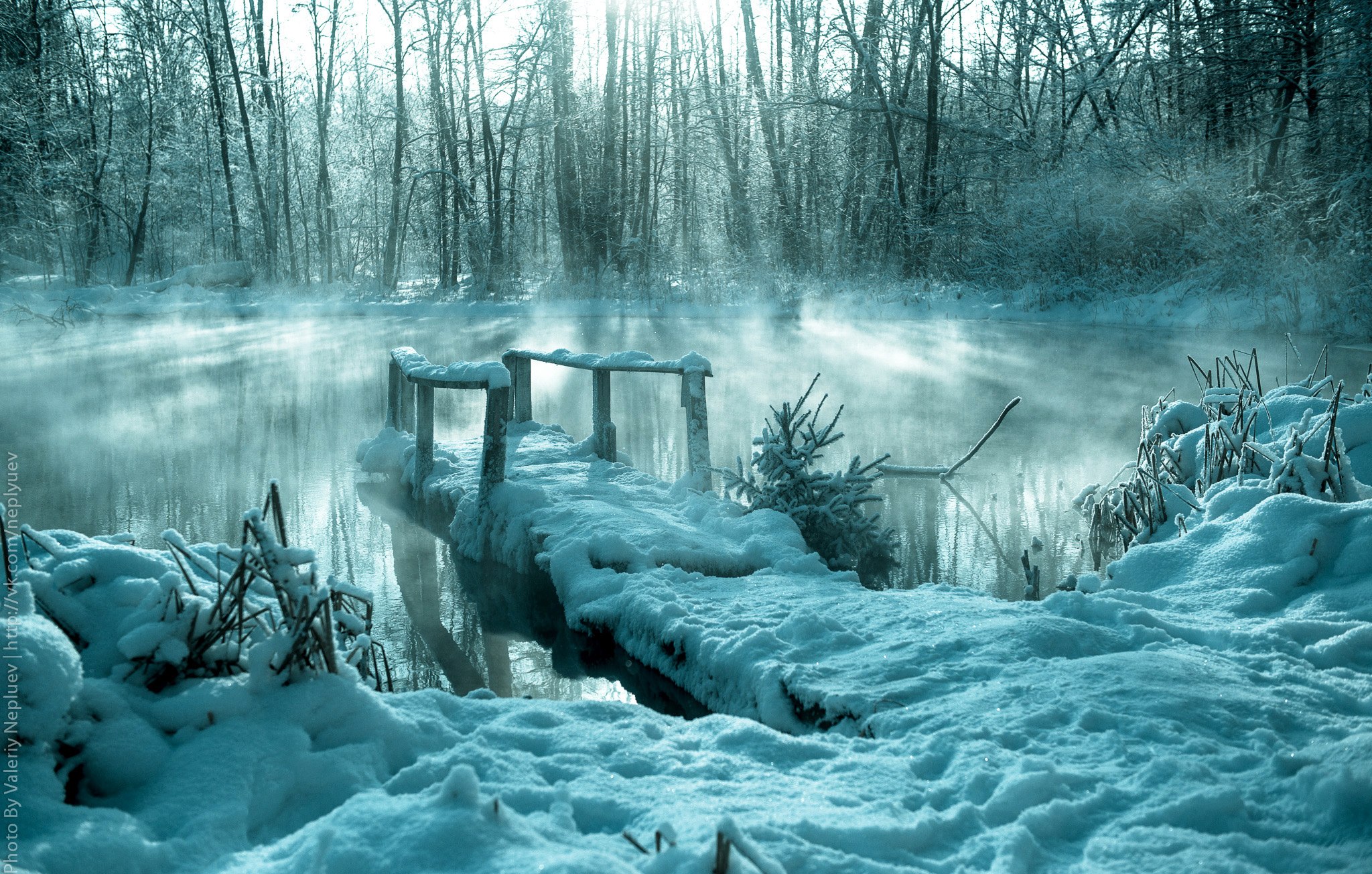 Голубое озеро Казань зимой